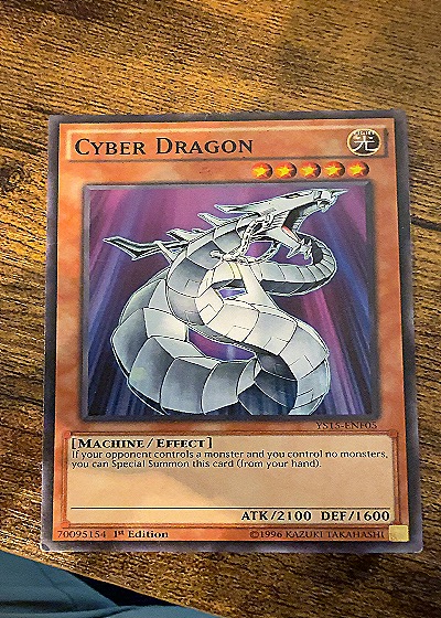 1996 Yu-Gi-Oh! #YS16-EN005 Cyber Dragon — front