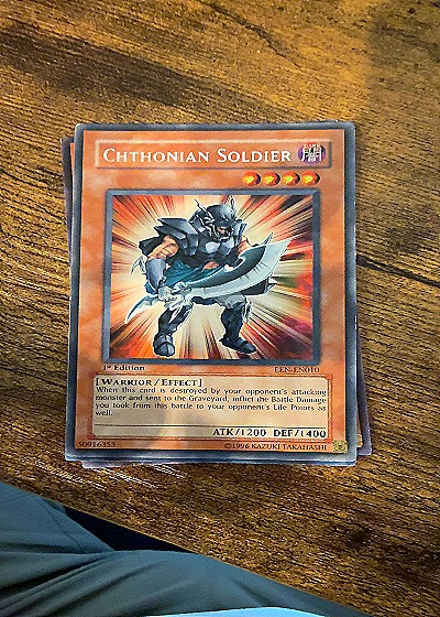 2006 Yu-Gi-Oh! #EEN-EN010 Chthonian Soldier — front