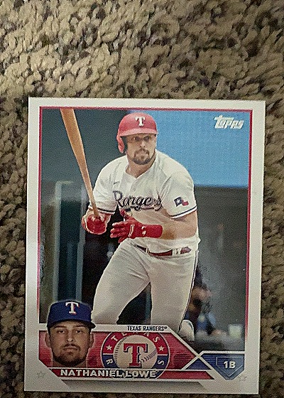 2023 Topps #124 Nathaniel Lowe — front