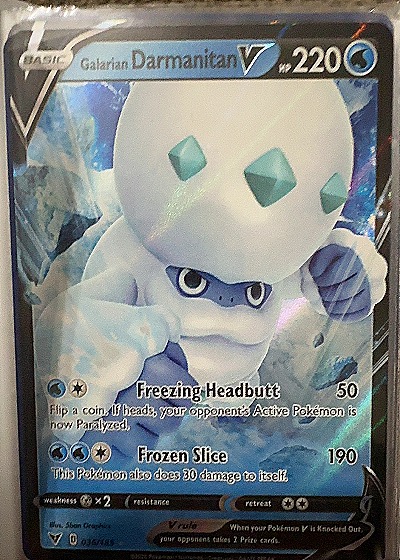 2020 Pokémon #036/185 Galarian Darmanitan V — front