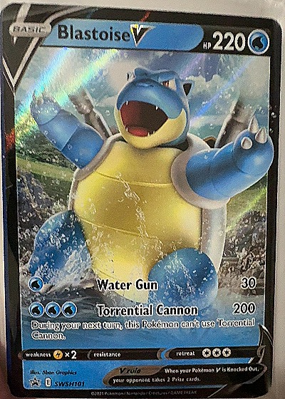 2021 Pokémon #SWSH101 Blastoise V — front