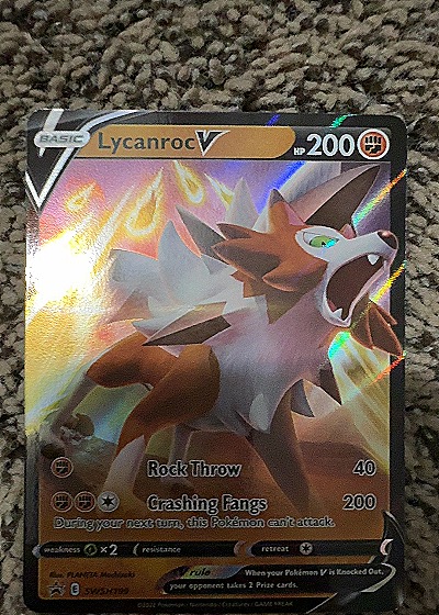 2021 Pokémon #SWSH199 Lycanroc V — front