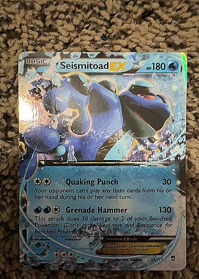 2014 Pokémon #20/111 Seismitoad EX — front