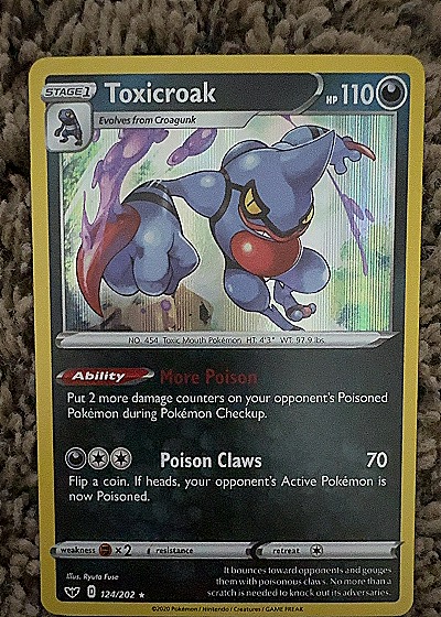 2020 Pokémon #124/202 Toxicroak — front