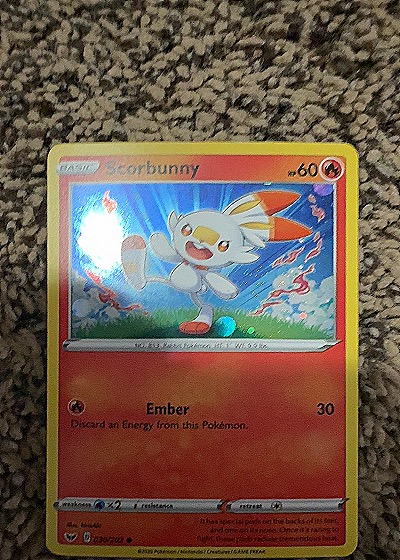 2020 Pokémon #030/202 Scorbunny — front