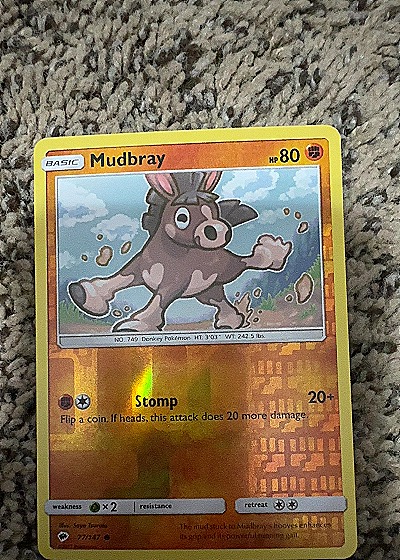 2017 Pokemon #77/147 Mudbray — front