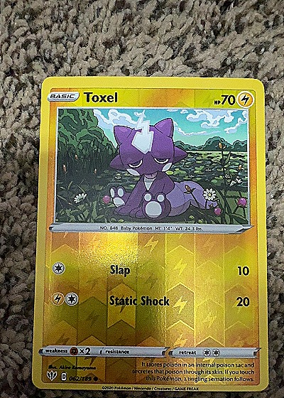2020 Pokémon #062/189 Toxel — front