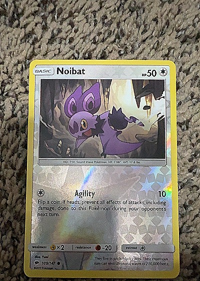 2017 Pokemon #109/147 Noibat — front