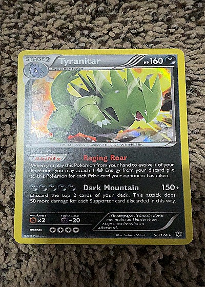 2016 Pokémon #56/124 Tyranitar — front