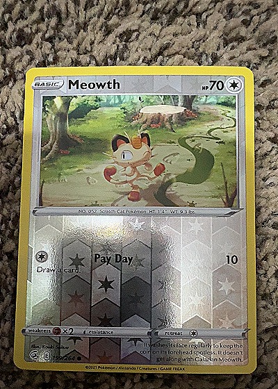2021 Pokemon #199/264 Meowth — front