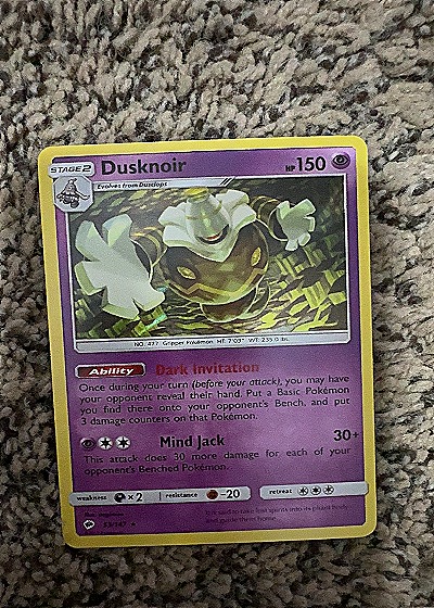 2017 Pokemon #53/147 Dusknoir — front