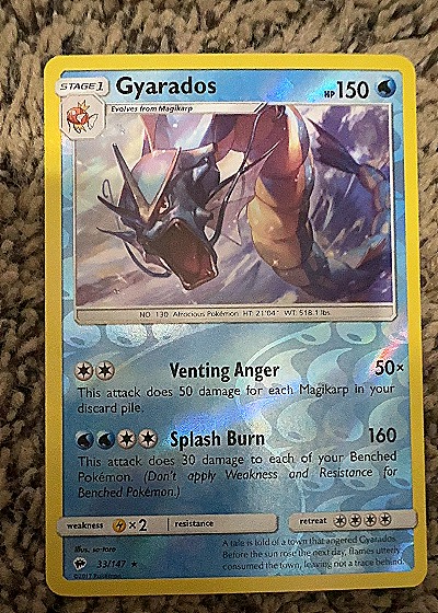 2017 Pokemon #33/147 Gyarados — front