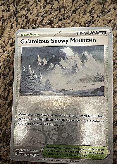 2023 Pokémon #174/193 Calamitous Snowy Mountain — front