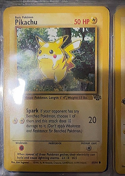 1999 Pokémon #60/64 Pikachu — front