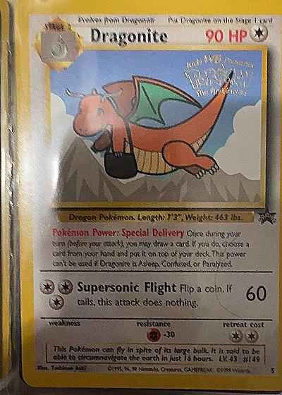 1999 Wizards of the Coast #5 Dragonite — front