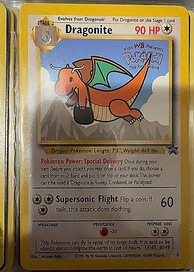 1999 Wizards of the Coast #5 Dragonite — front