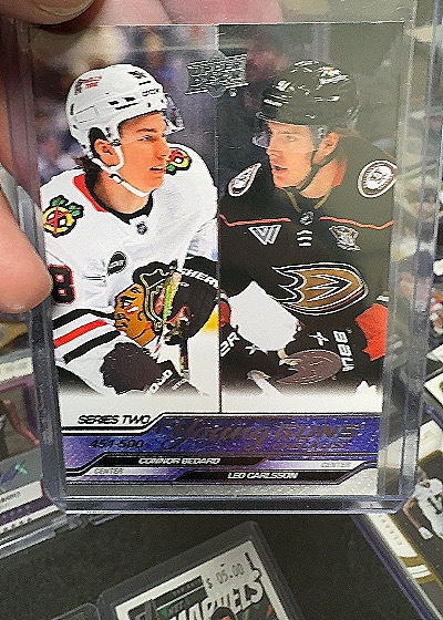 2023 Upper Deck #500 Connor Bedard, Leo Carlsson — front