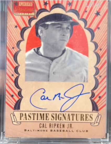 2013 Panini America's Pastime Signatures Cal Ripken Jr. — front