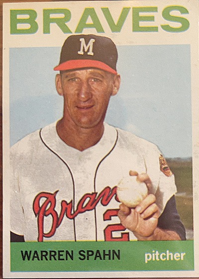 1964 Topps #400 Warren Spahn — front
