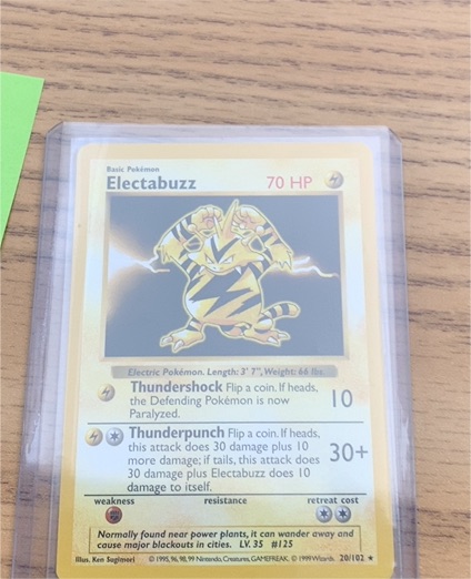 1999 Pokémon #20 Electabuzz — front