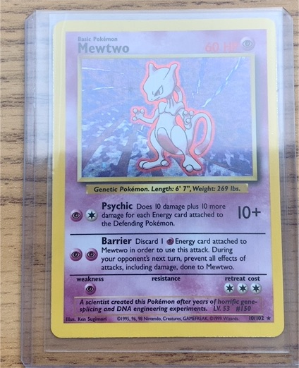1999 Pokémon Base Set #10 Mewtwo — front
