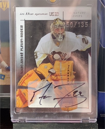 2000 In The Game Signature Series #Used Marc-Andre Fleury Rookie — front