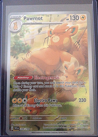 2023 Pokémon Scarlet & Violet #209 Pawmot Illustration Rare — front