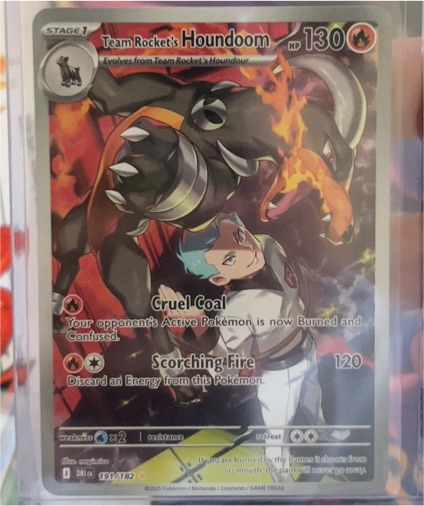 2025 Pokémon TCG Destined Rivals #191 Team Rocket's Houndoom Illustration Rare — front