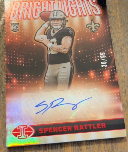 2024 Panini Illusions #BLS-SRR Spencer Rattler Bright Lights Rookie Auto — front