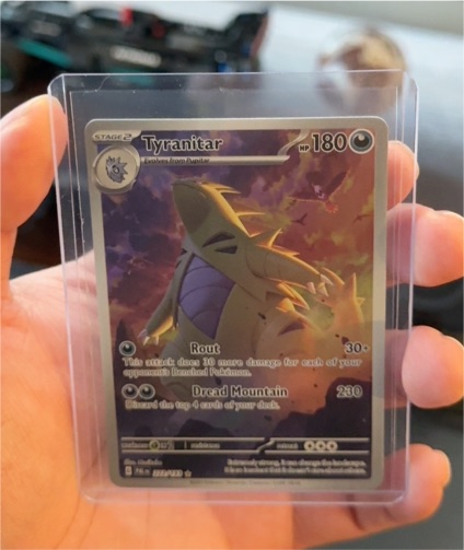 2023 Pokémon Paldea Evolved #222 Tyranitar — front