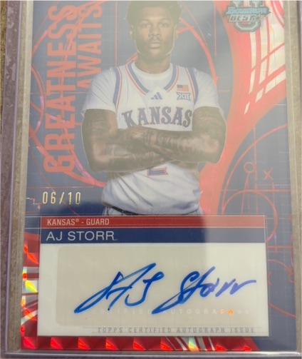 2024-25 Topps Bowman University Best #GAA-AS AJ Storr — front