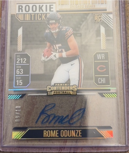 2024 Panini Contenders Rookie Ticket #212 Rome Odunze — front