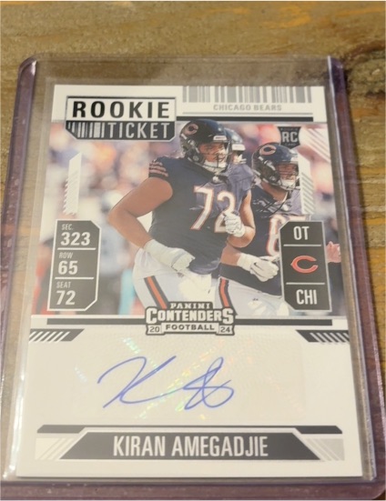 2024 Panini Contenders Rookie Ticket #323 Kiran Amegadjie — front