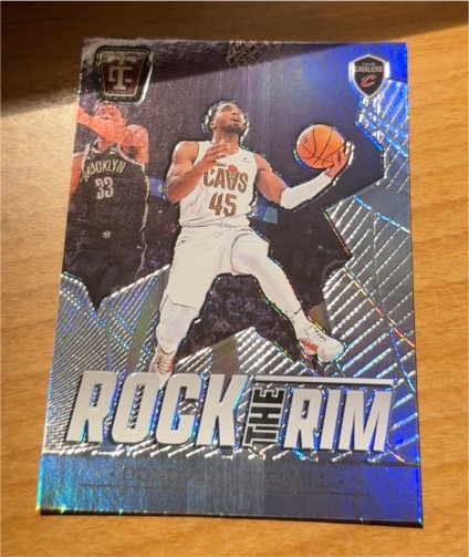 2024-25 Panini Totally Certified #2 Donovan Mitchell Rock the Rim Insert — front