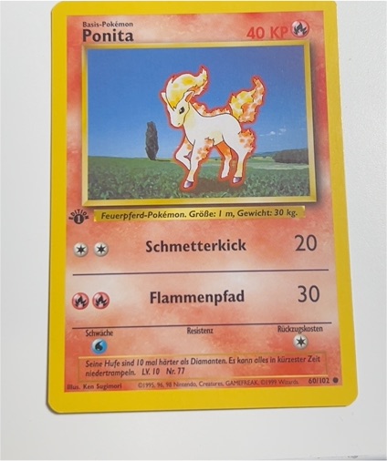 1999 Pokémon Base Set #60 Ponita — front