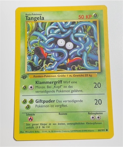1999 Pokémon Base Set #66 Tangela — front