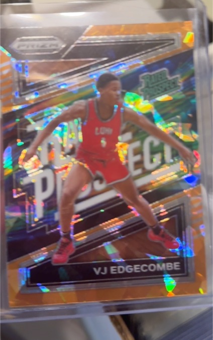 2023 Panini Select Premier Level Cracked Ice Prizm #P-1 VJ Edgecombe — front