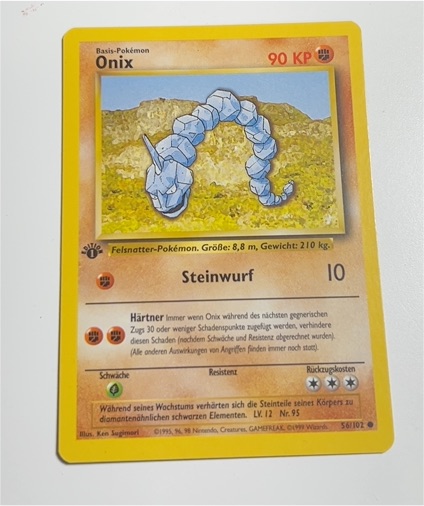 1999 Pokémon #56 Onix — front