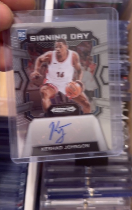 2024 Panini Prizm Draft Picks #SD-KES Keshad Johnson Signing Day Auto — front