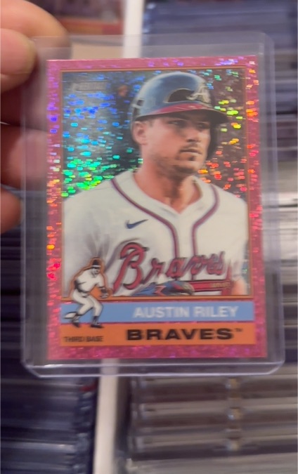 2025 Topps Heritage Chrome #364 Austin Riley — front
