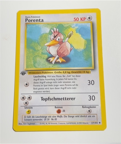 1999 Pokémon Base Set #27 Farfetch'd — front