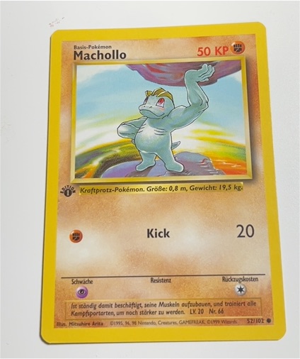 1999 Pokémon Base Set #52 Machop — front