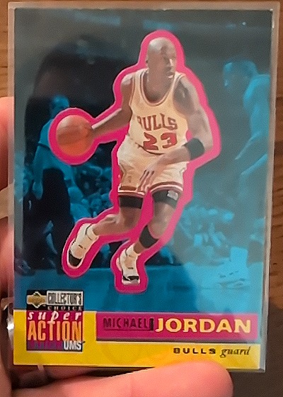 1996 Upper Deck Collector's Choice Stick-Ums #B30 Michael Jordan — front