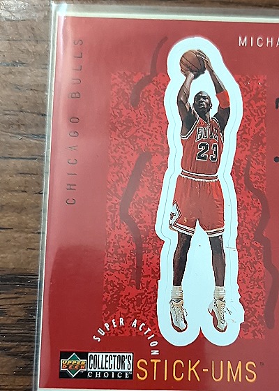 1997-98 Upper Deck Collector's Choice Stick-Ums #S30 Michael Jordan — front