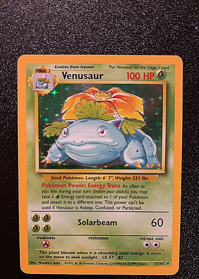 1999 Pokémon #15/102 Venusaur — front