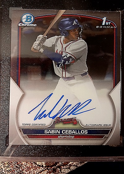 2023 Bowman Chrome #N/A Sabin Ceballos — front