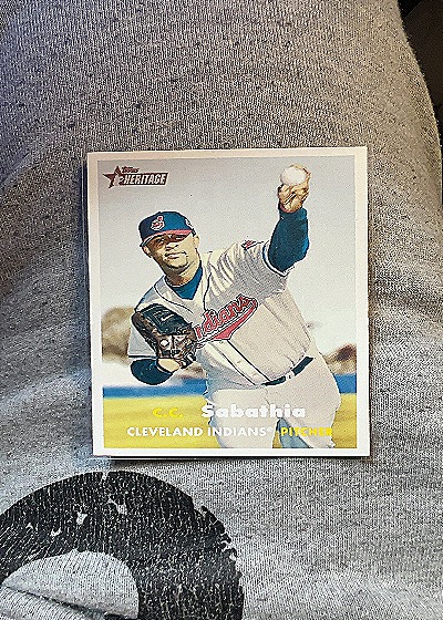 2006 Topps Heritage #8 C.C. Sabathia — front