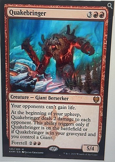 2021 Magic: The Gathering #145/285 Quakebringer — front