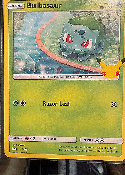 2021 Pokemon #1/25 Bulbasaur — front