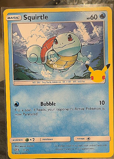2021 McDonald's #17/25 Squirtle — front